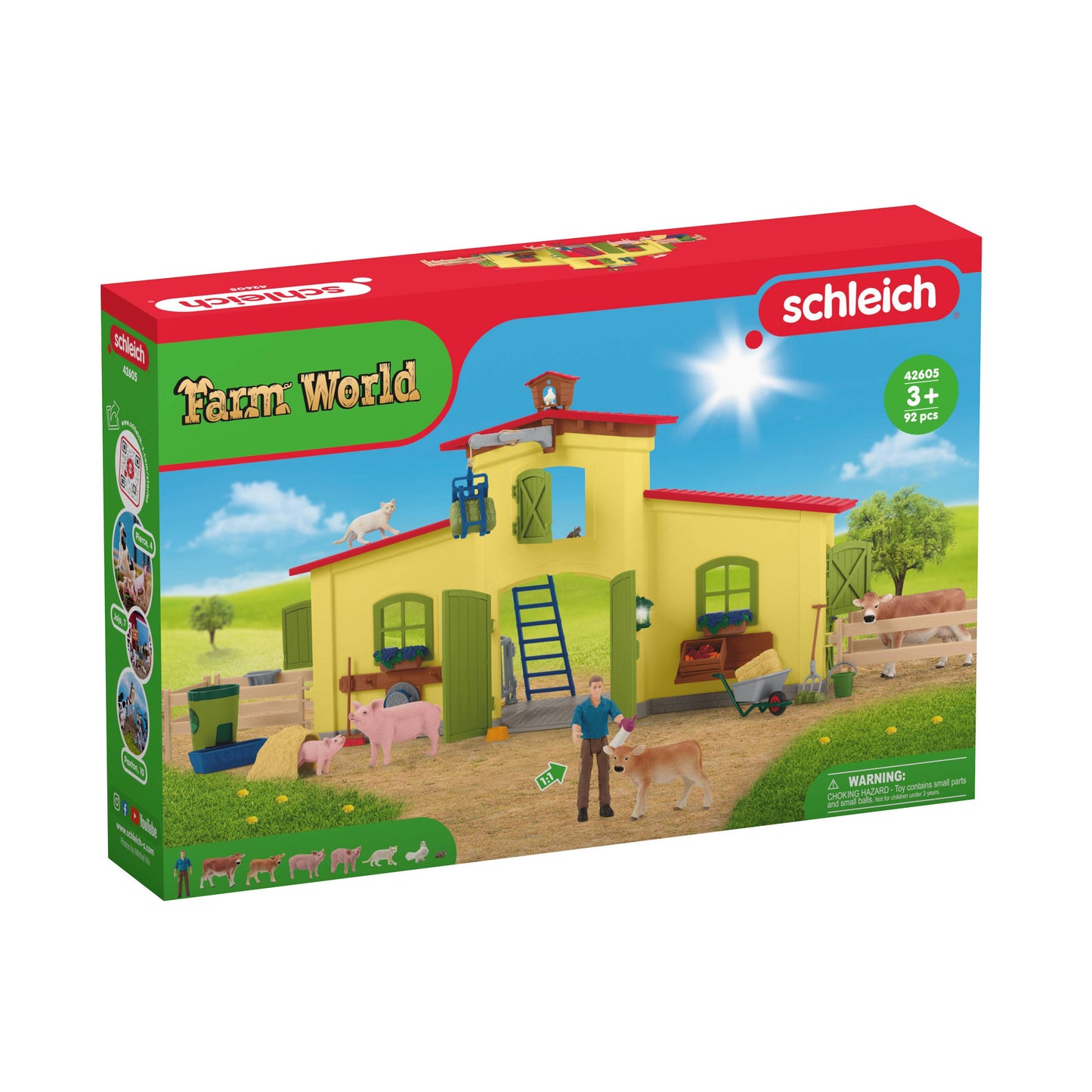 Large Farm (Yellow) Farm Figurine Toys Play Set