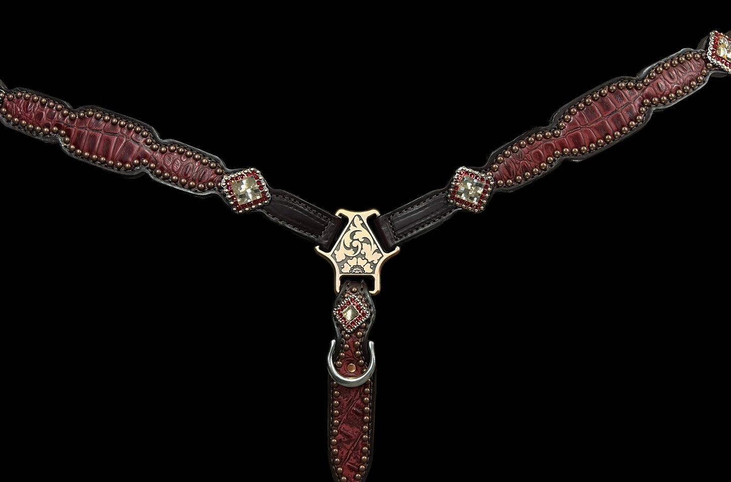 Wine gator on dark leather