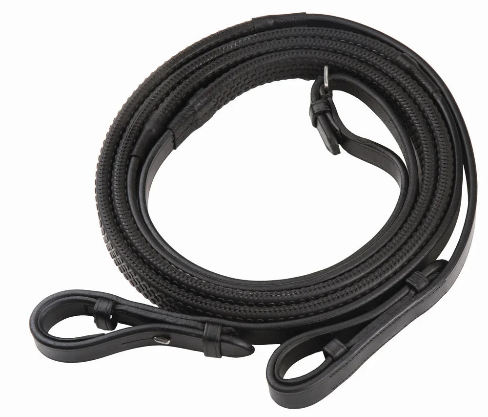 Henri de Rivel Advantage Rubber Reins Black