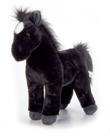 12" (30cm) Standing Horse Black w/ Star