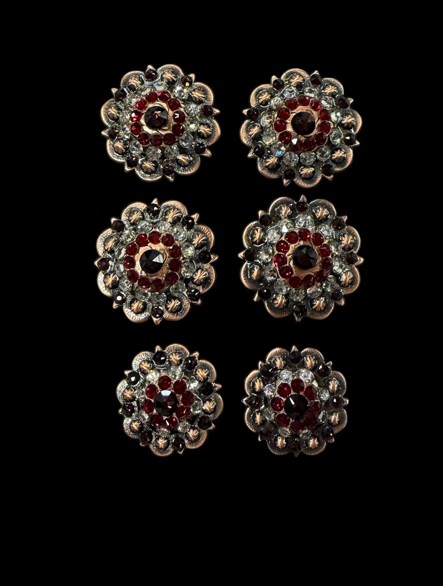 Red roses on dark leather