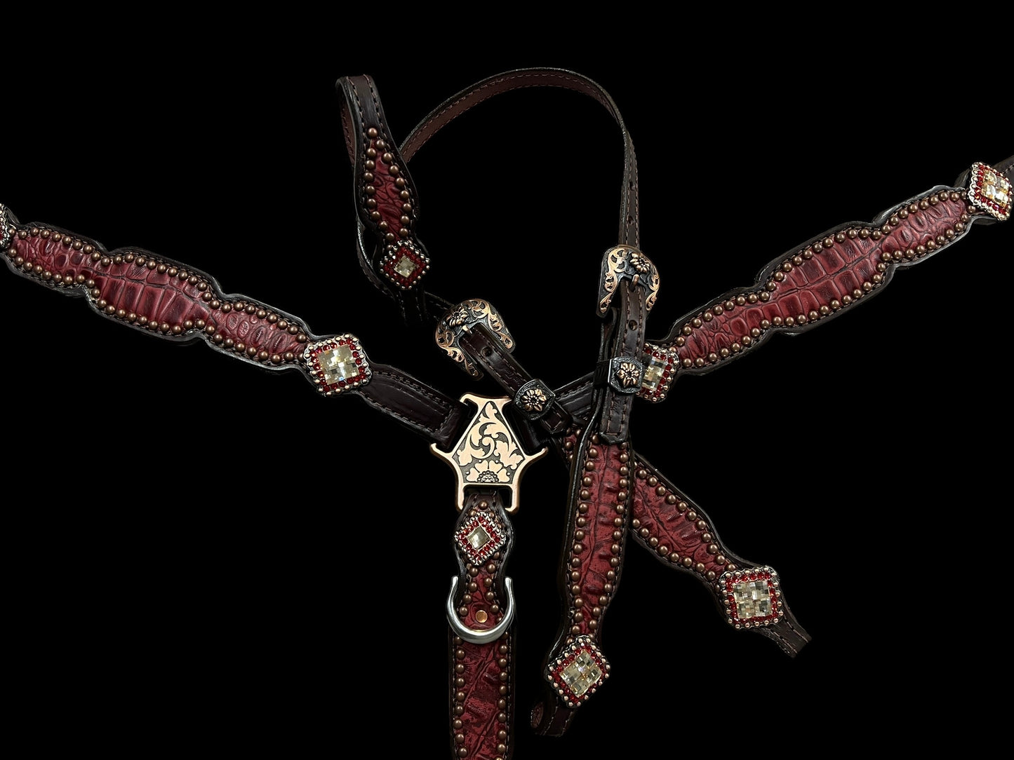 Wine gator on dark leather