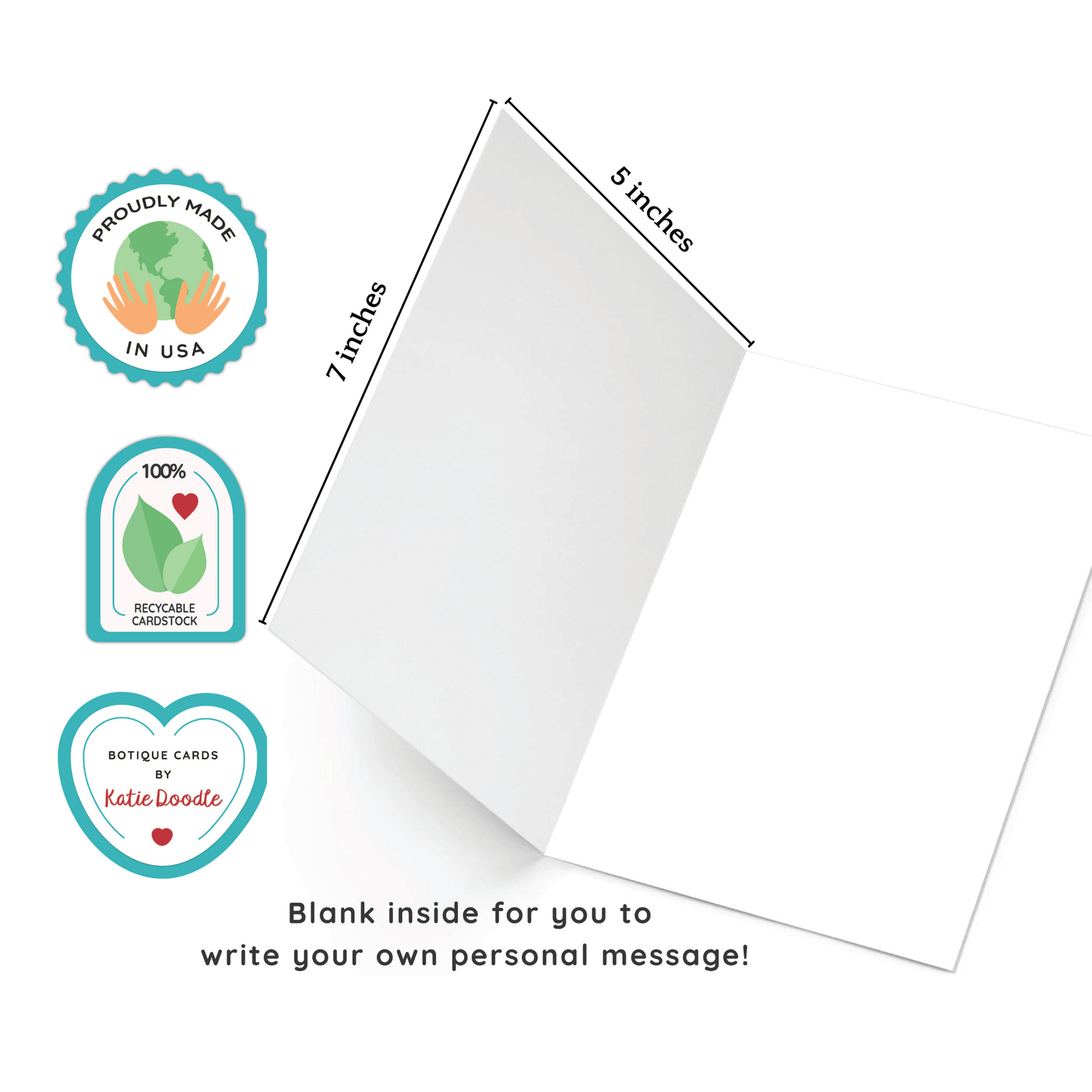 Funny Birthday Greeting Cards for Men, Women (Blank Inside)