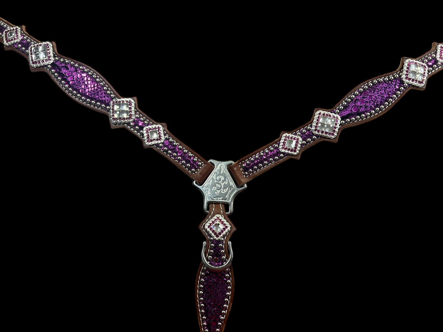 fuchsia mystic on medium leather