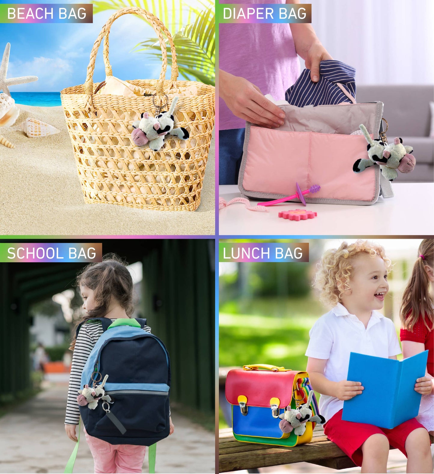 Plush Keychain - Cow