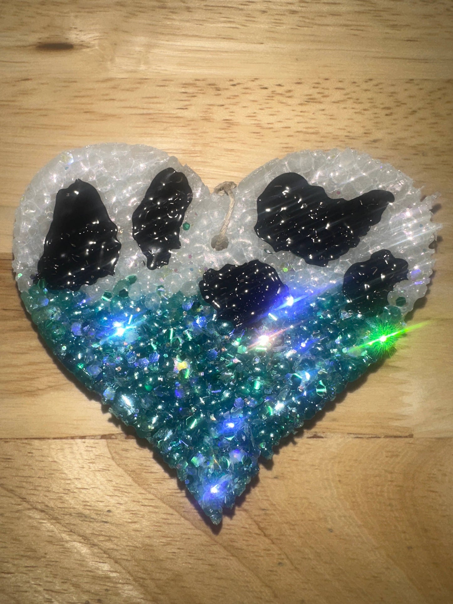 Teal & Cow Print: Bless Your Heart / Heart