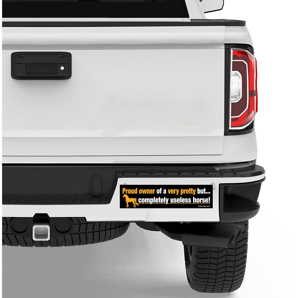 Horse Bumper Sticker / Proud Owner of a Very Pretty... / Fun