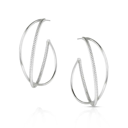 Rope and Radiance Hoop Earrings
