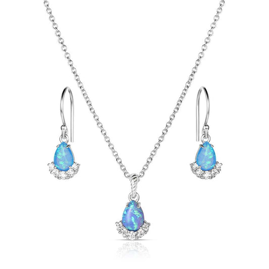 Blue Opal Flare Jewelry Set