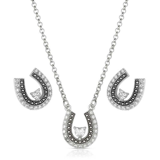 Lovely and Lucky Horseshoe Jewelry Set