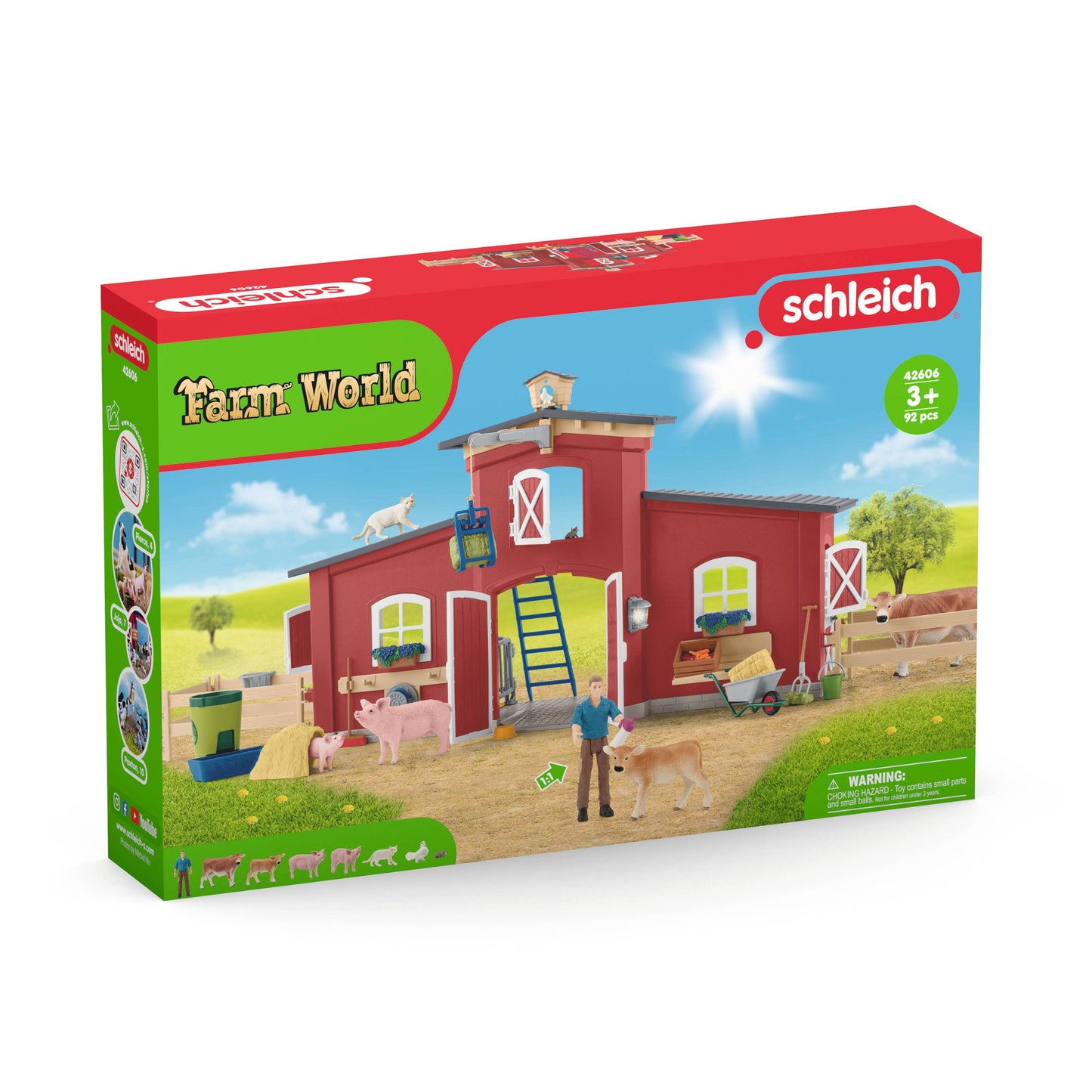 Red Barn Farm Figurine Toys Play Set