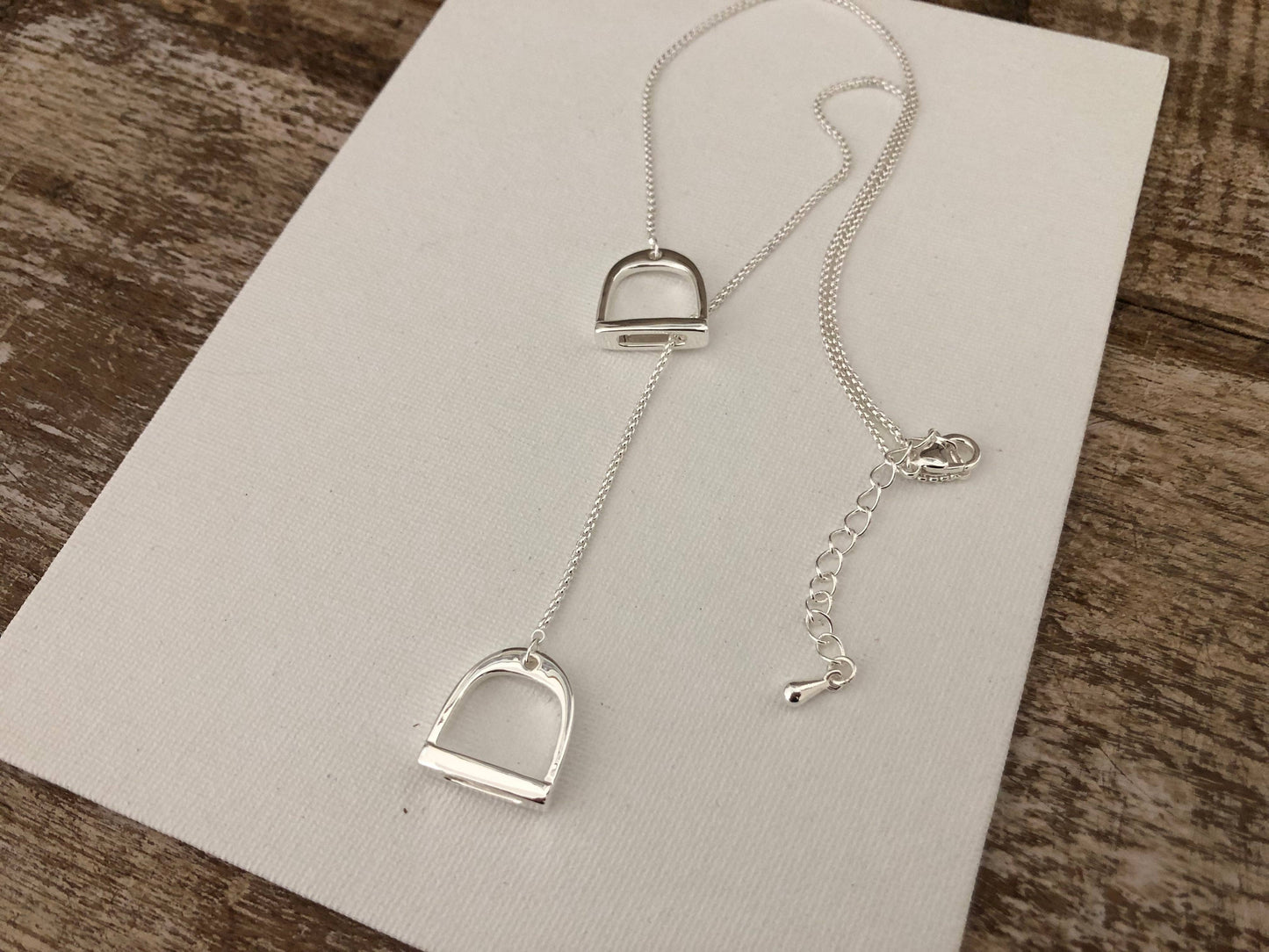 English Saddle Stirrup Necklace