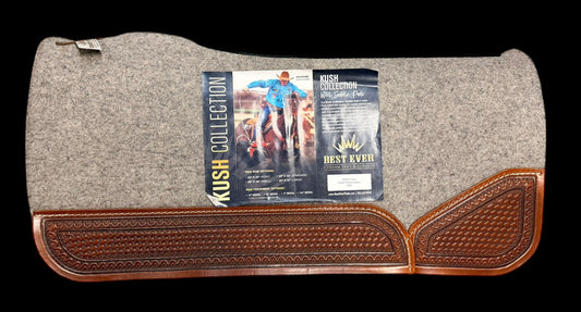 30X30"  1" Kush Custom Tooled Leather Best Ever Saddle Pad