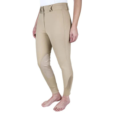 EQUINE COUTURE CHARLOTTE SUEDE KNEE PATCH BREECH SAFARI (TAN)