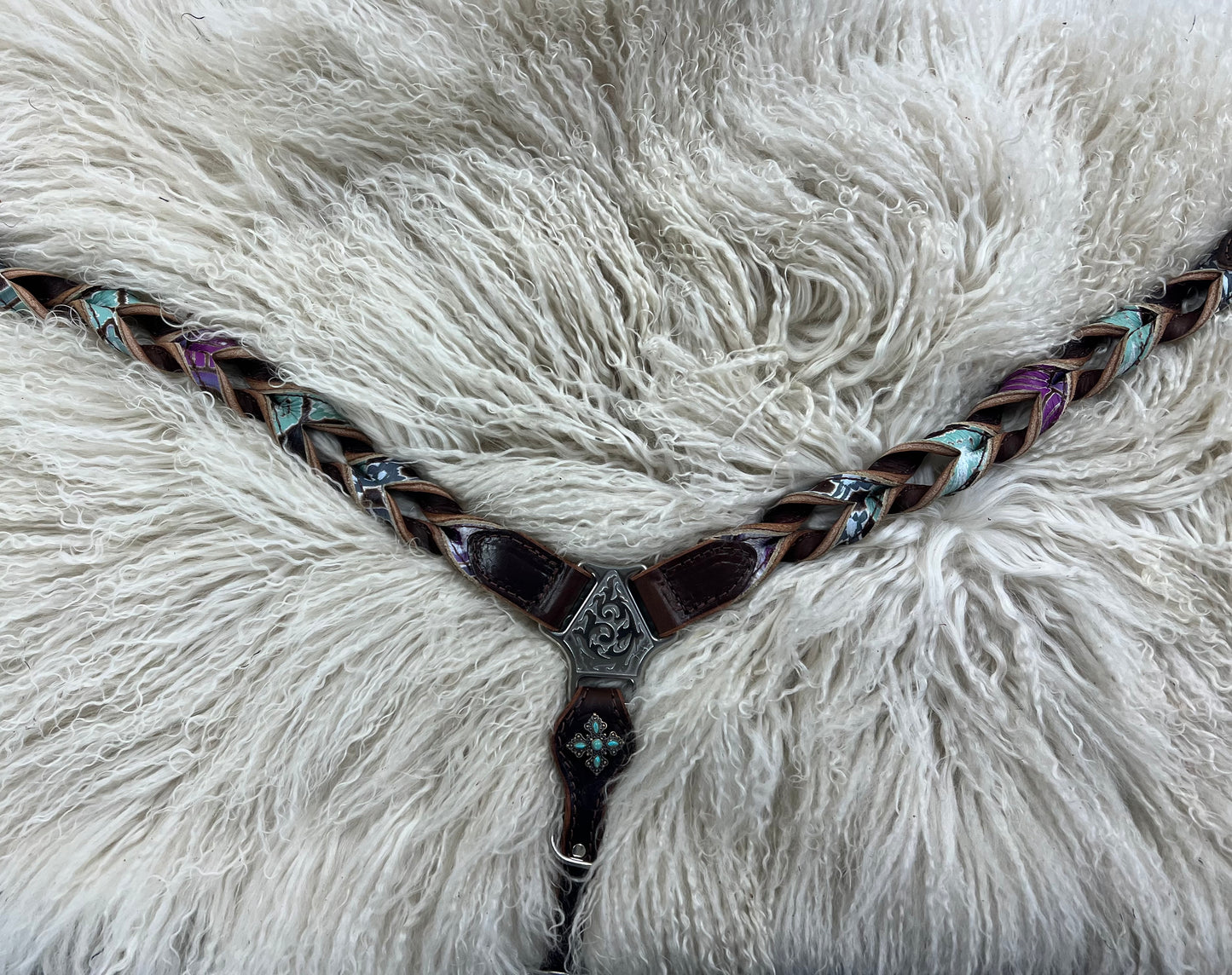 Twisted up purple and mint navajo