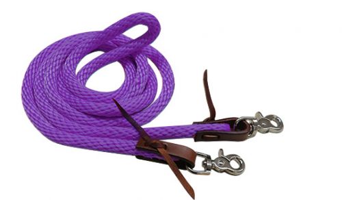 Showman 96" Derby nylon barrel reins with scissor snap ends