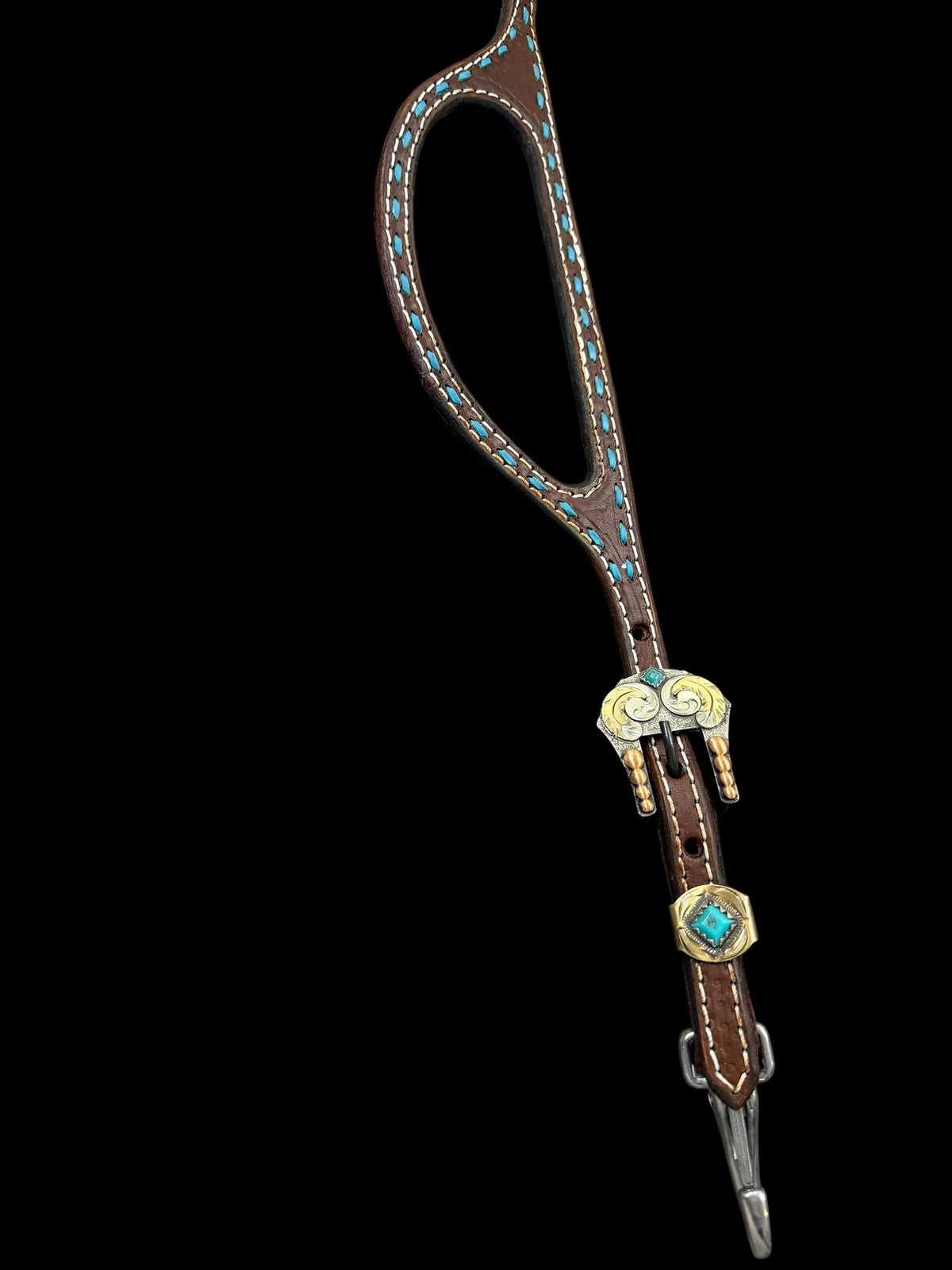Quick change one ear buckstitched headstall