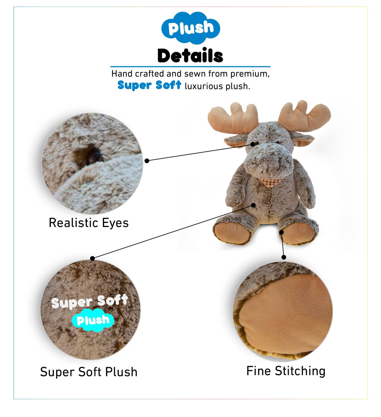 Super-Soft Plush - Sitting Moose Xl