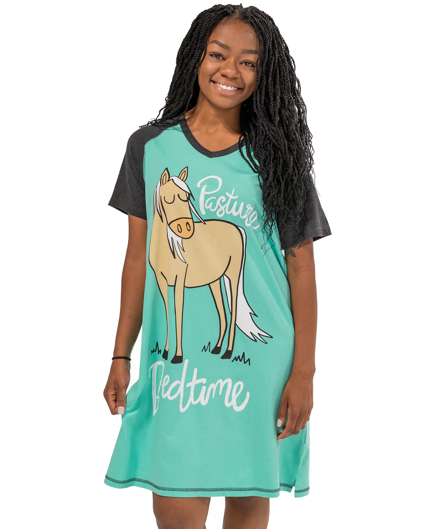 Pasture Bedtime Horse V-Neck Nightshirt