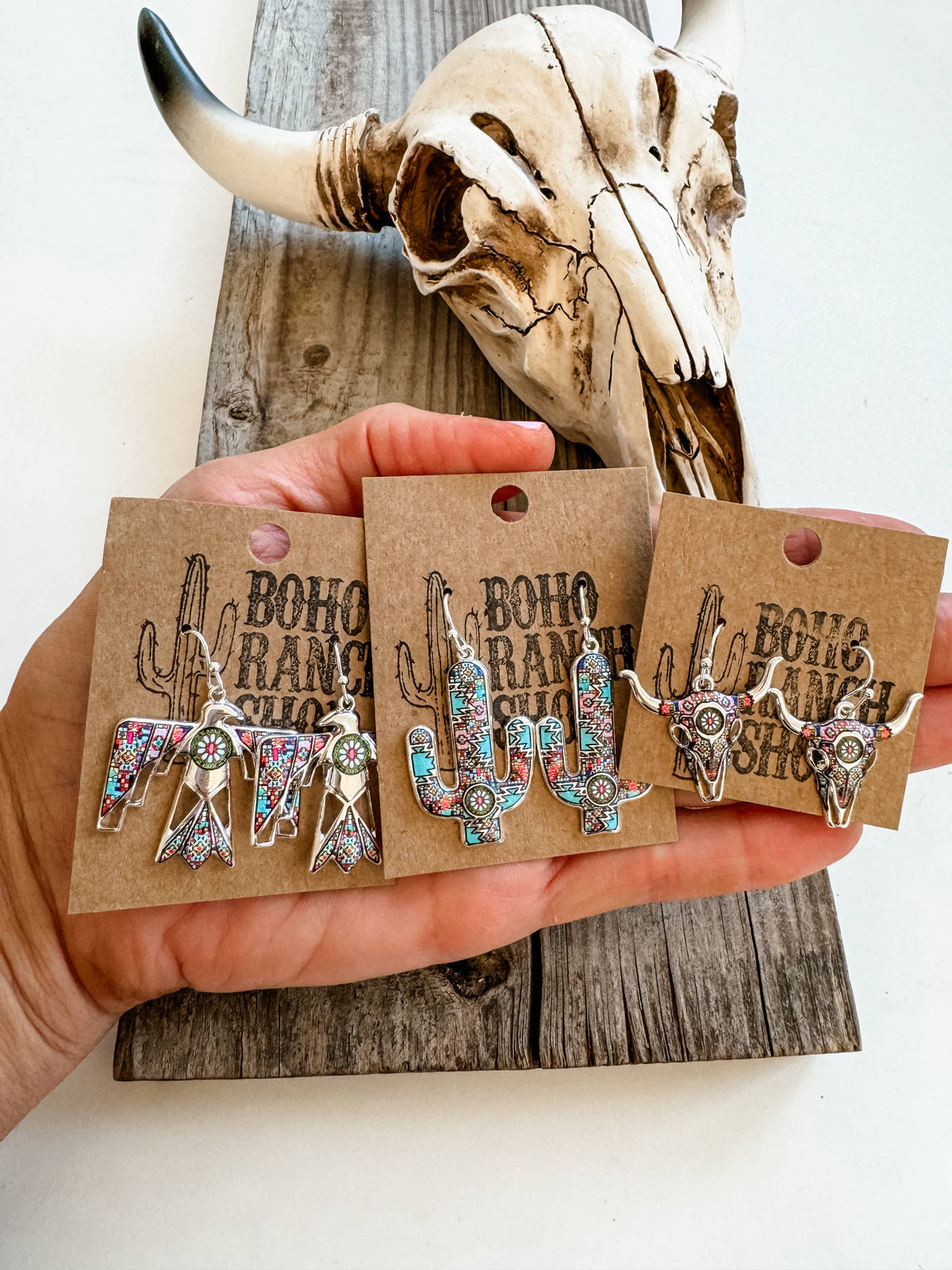 Western Pendant Dangle Earrings