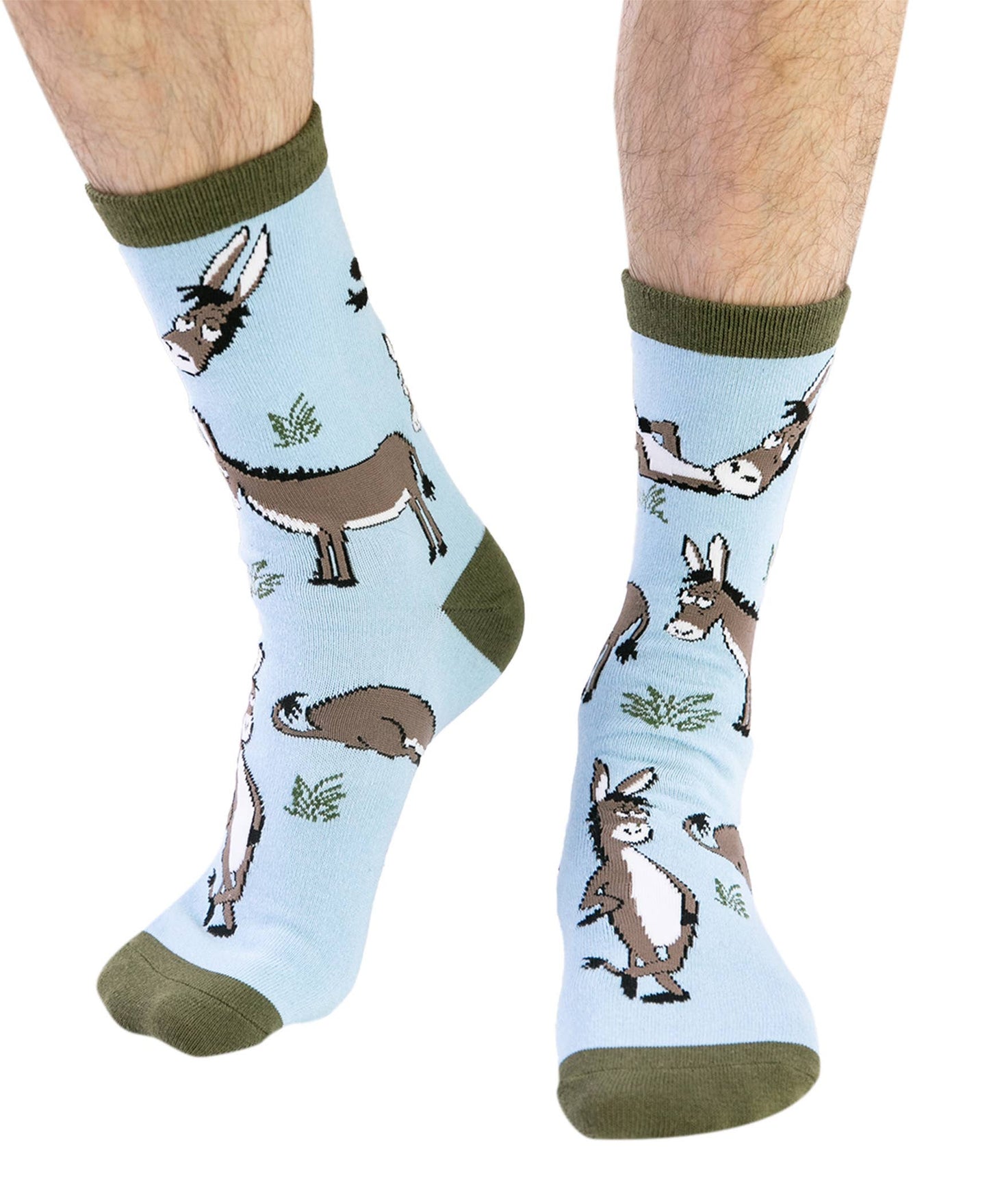 Lazy Ass Blue Crew Sock One Size