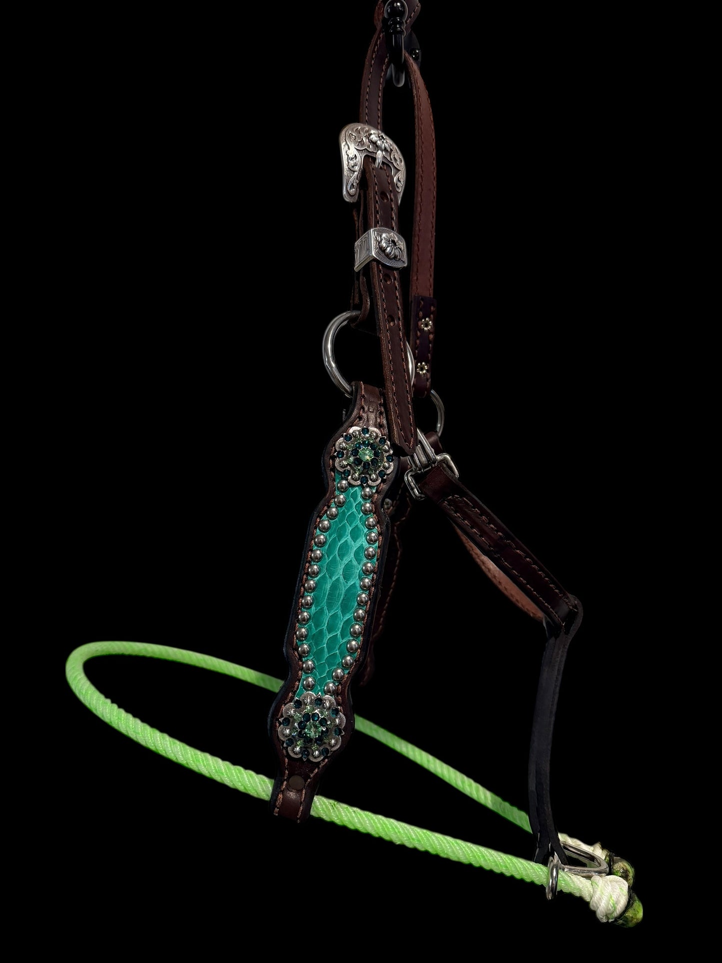 Lariat noseband all leather halter