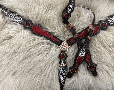 Boujee Holstein and red glitter