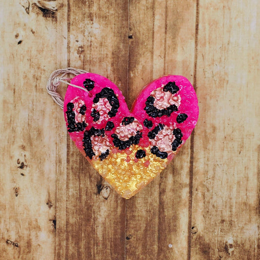 Leopard Heart Freshie: Bougie