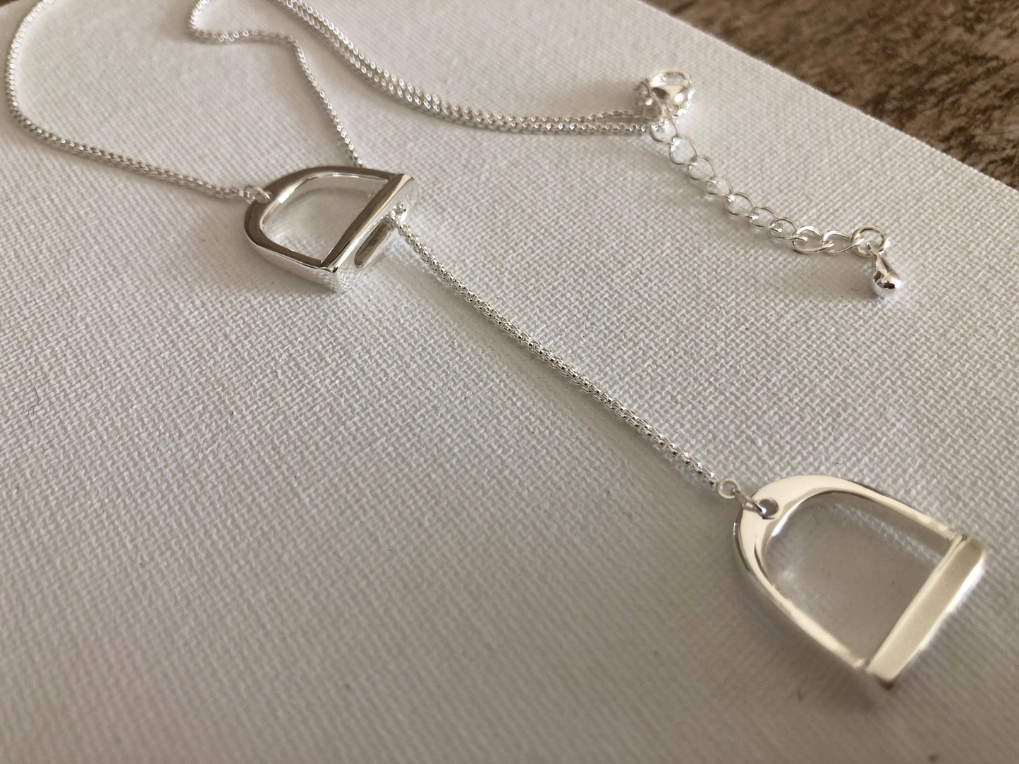 English Saddle Stirrup Necklace