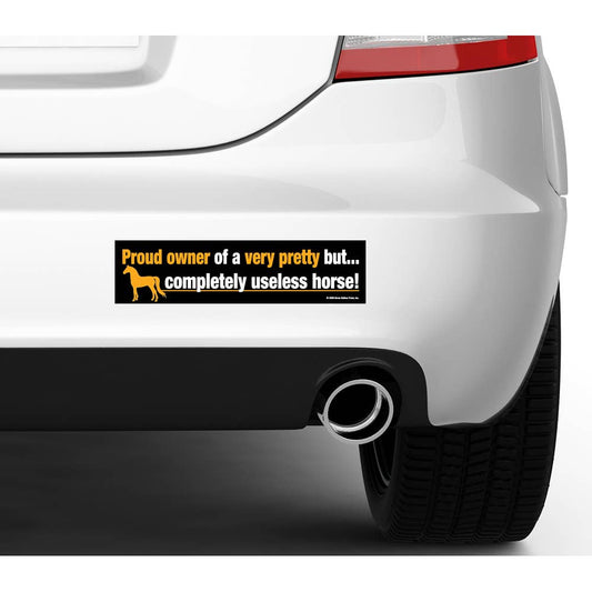 Horse Bumper Sticker / Proud Owner of a Very Pretty... / Fun