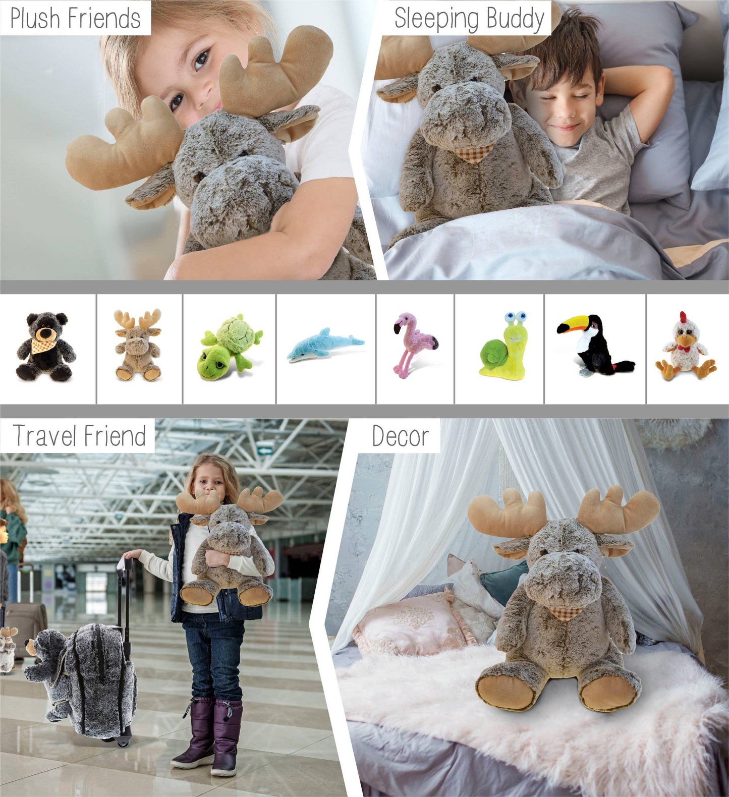 Super-Soft Plush - Sitting Moose Xl