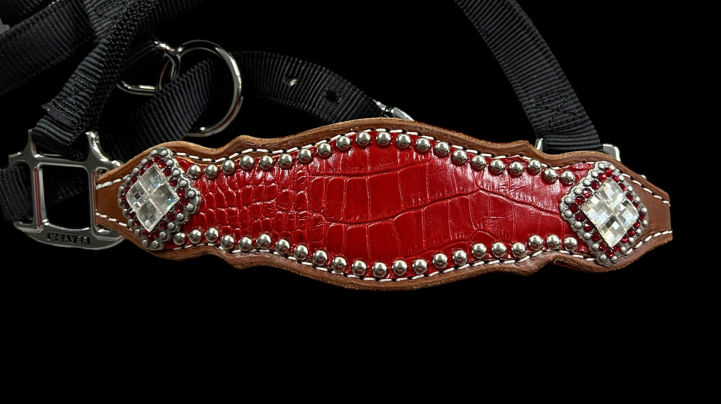 red gator on medium leather