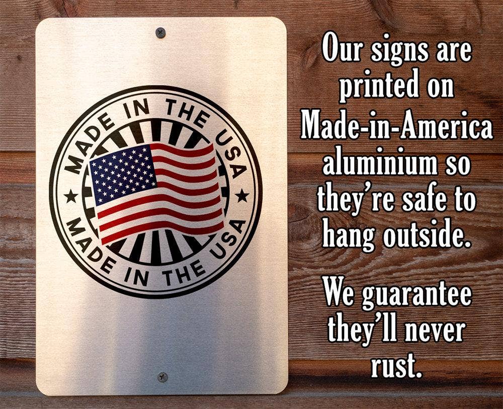 Alcohol No Great Story - Metal Sign: 8 x 12