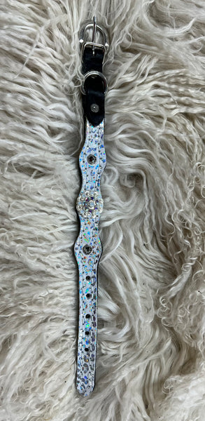 Hologram leopard on medium leather