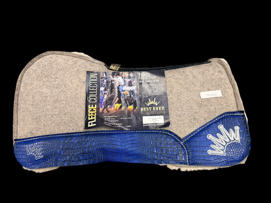 30"x30" 1" Kush Fleece Open Extended  Blue Gator crown Emb  Best Ever Pad