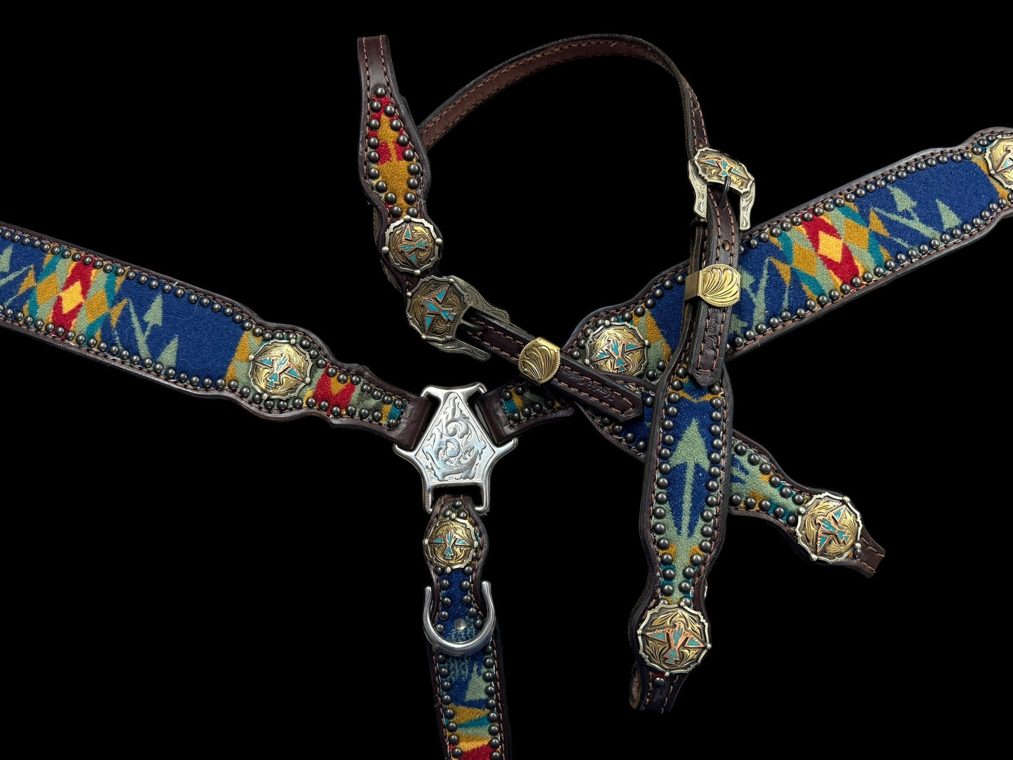 Echo Peak Sage Pendleton® on dark leather