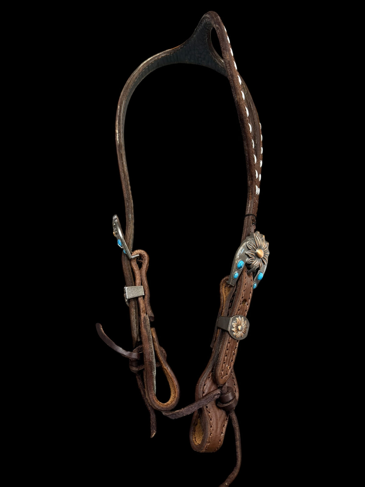 Quick change one ear buckstitched headstall