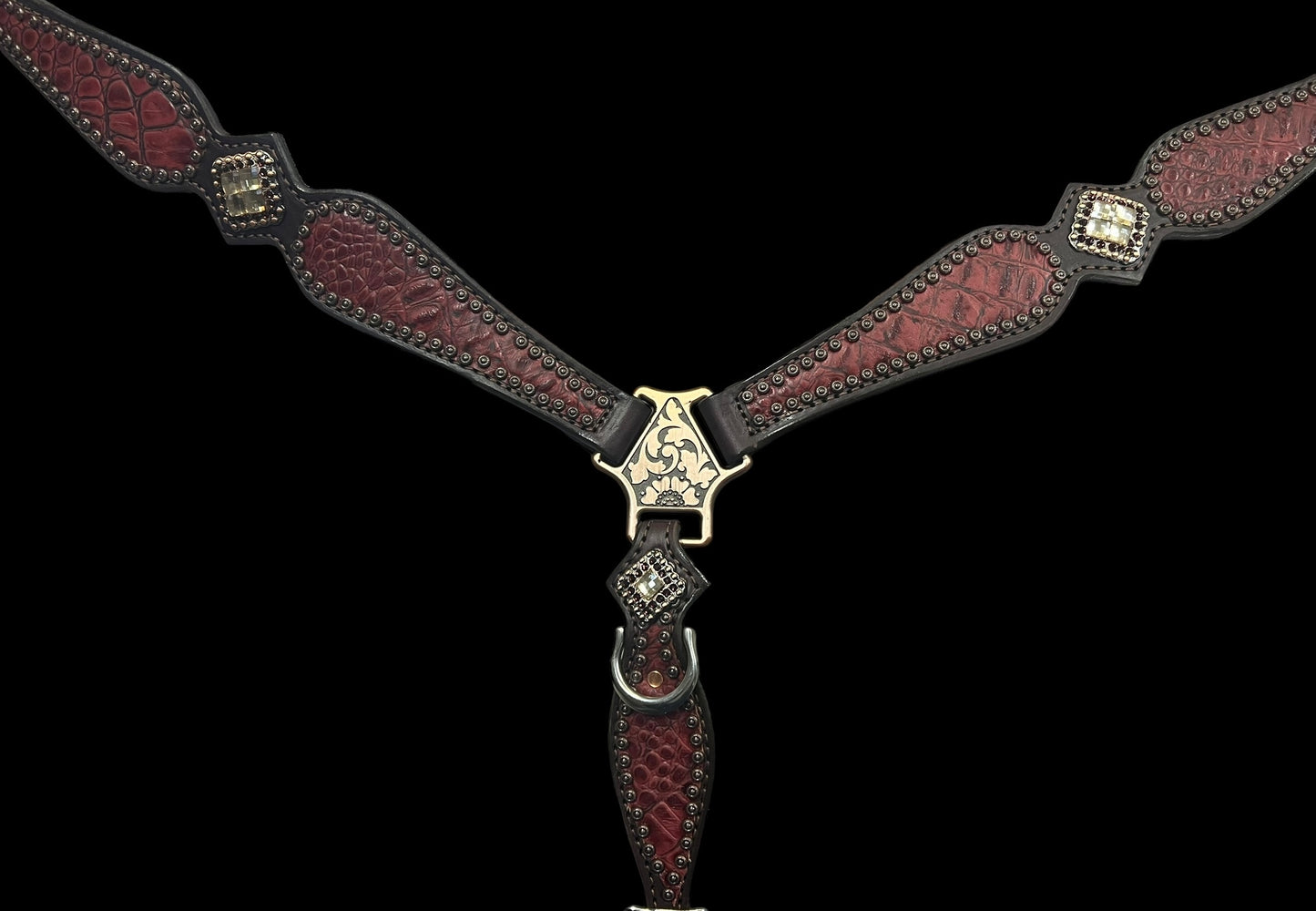 Wine gator on dark leather