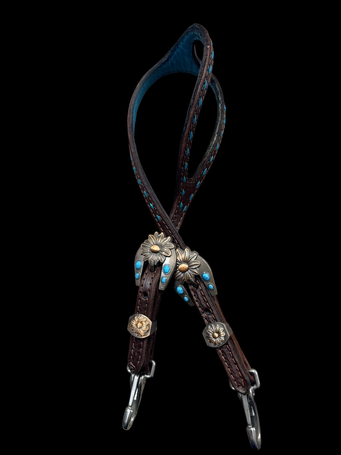 Quick change one ear buckstitched headstall