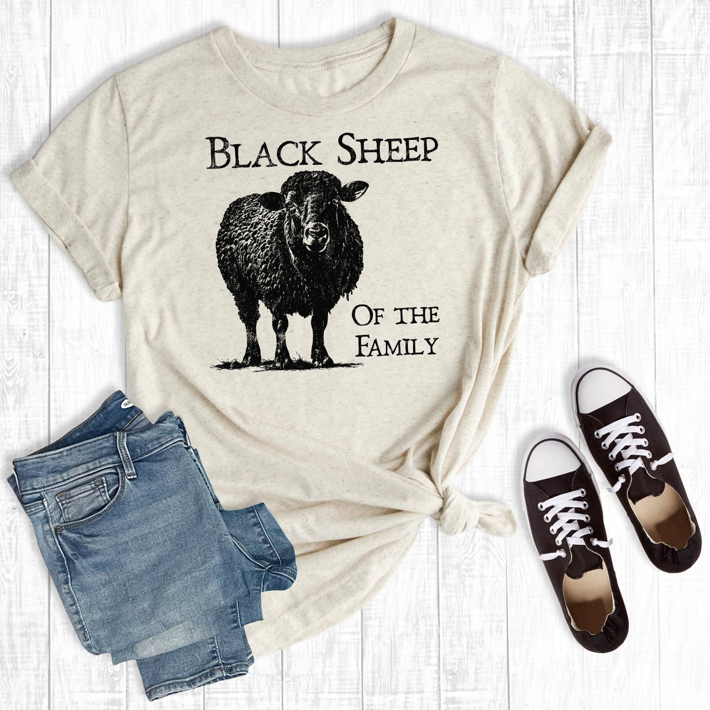 Funny Black Sheep Of The Family Graphic Tee