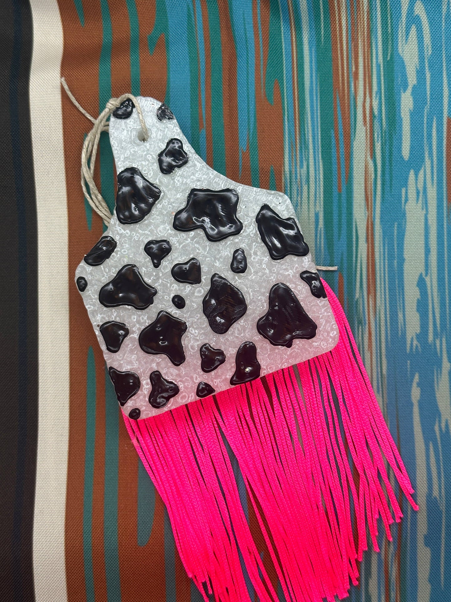 Cowprint Cow Tag: Naked Cowboy