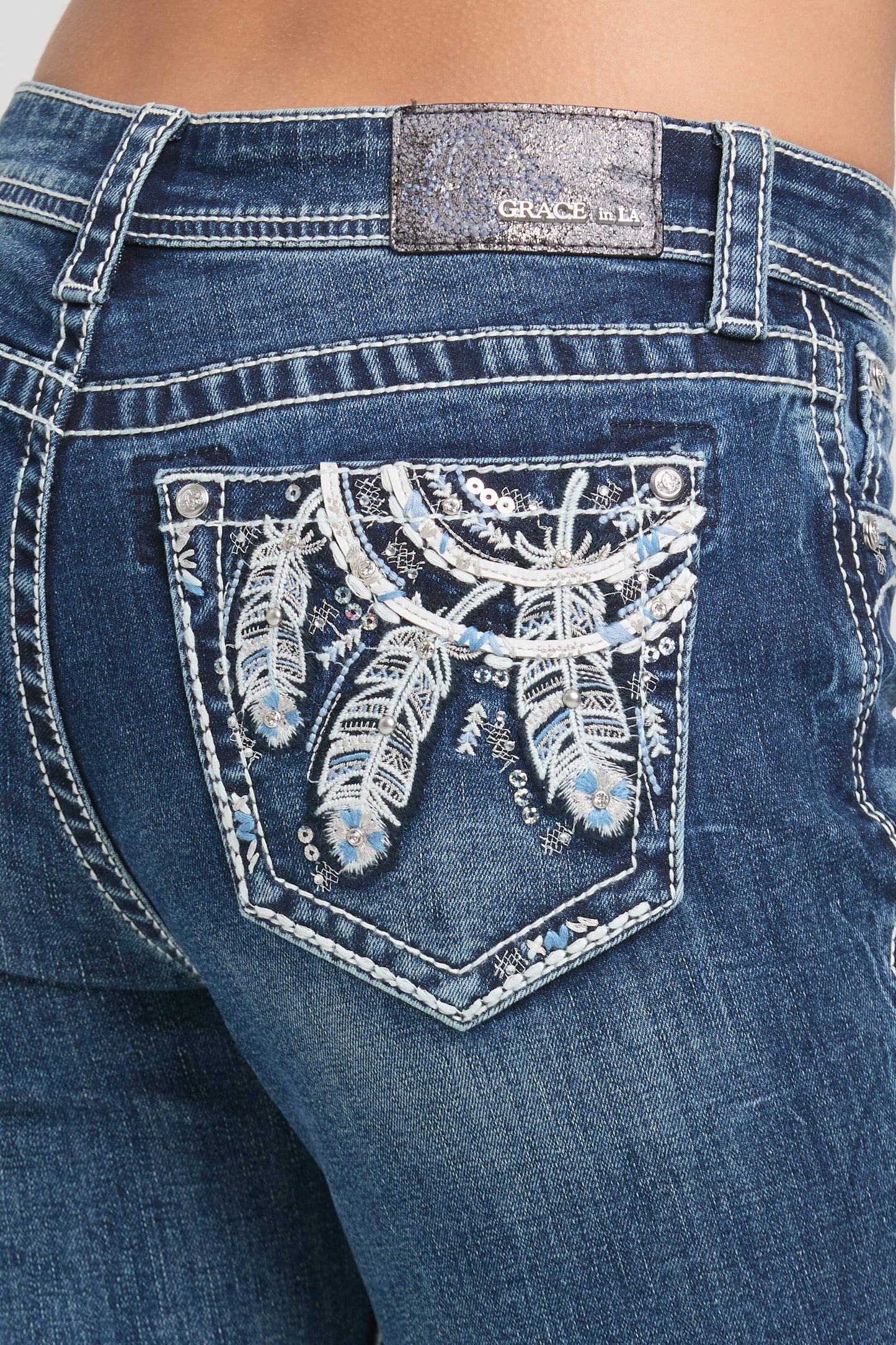 Feather Modify Mid-Rise Boot Cut by Grace in LA