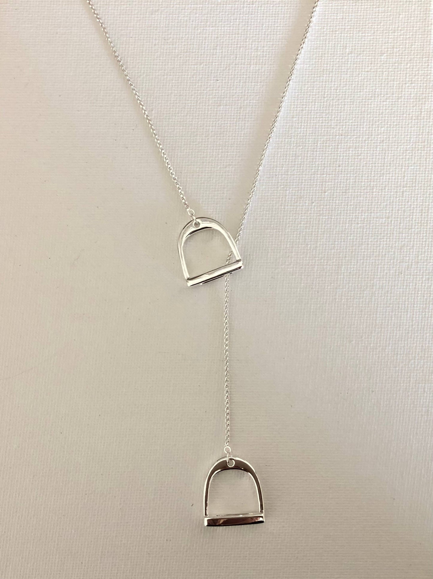 English Saddle Stirrup Necklace