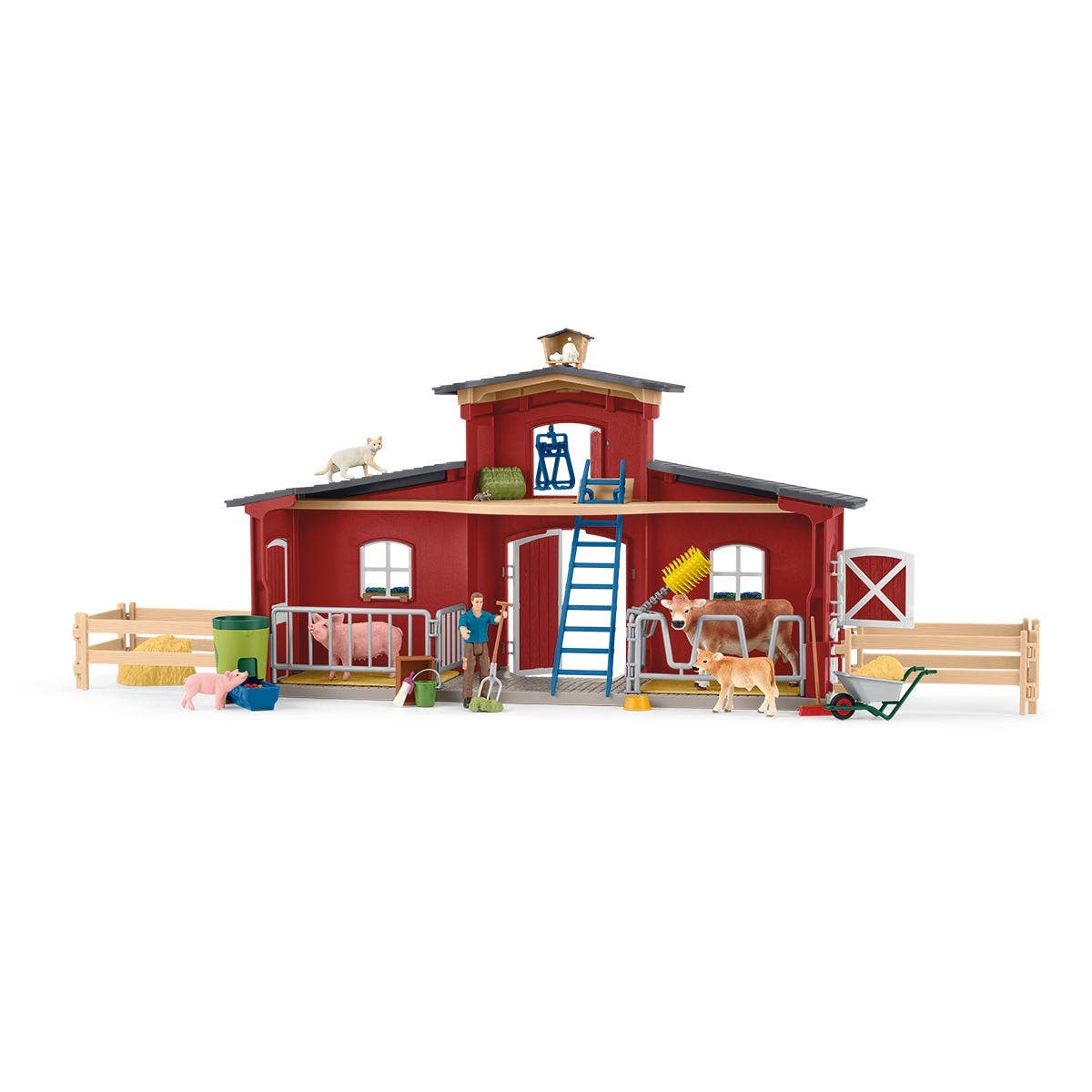 Red Barn  Farm Figurine Toys Play Set