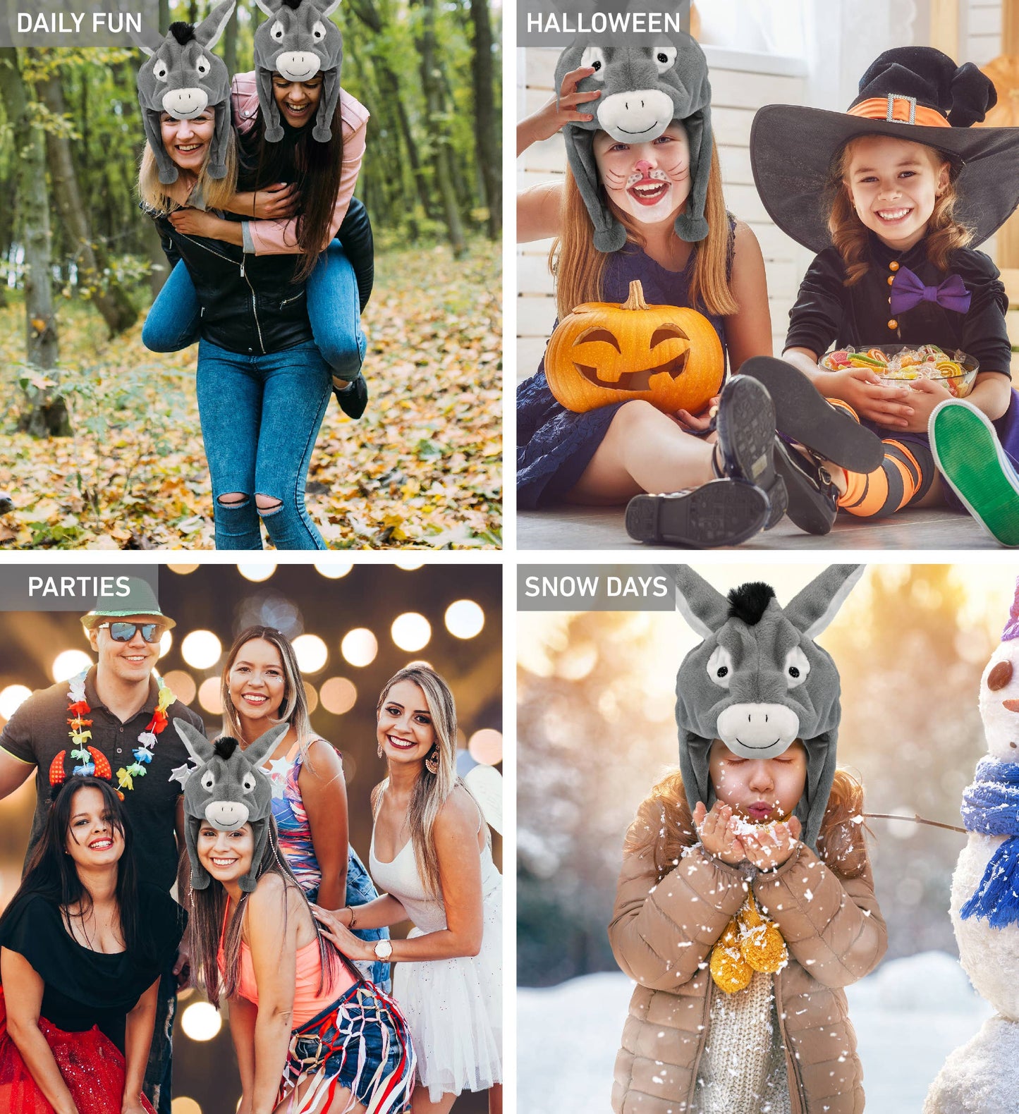 Super-Soft Plush Hat - Donkey