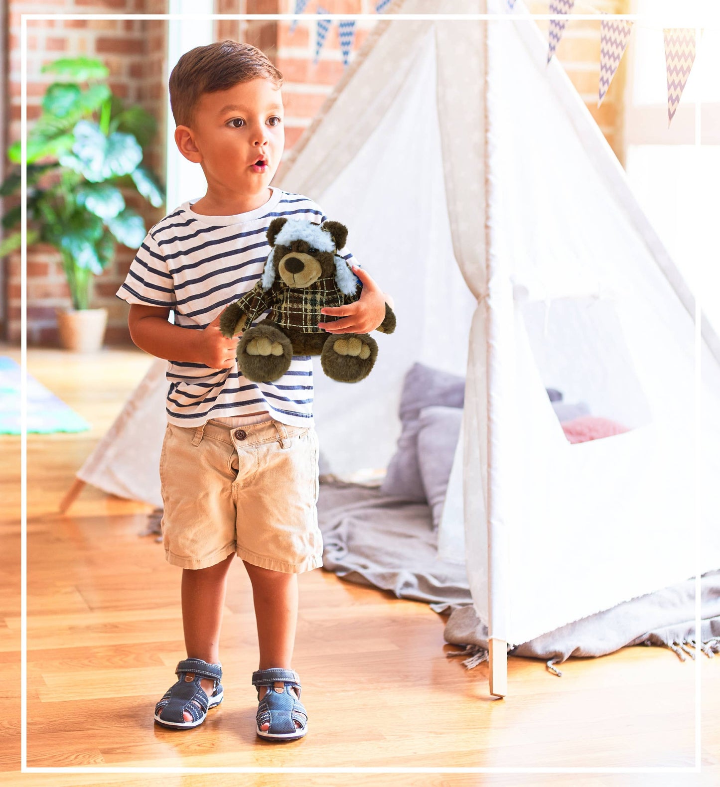 Super Soft Plush With Clothes  - Brown Bear