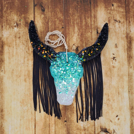 Rodeo Rebel Longhorn Freshie: Leather & Lace