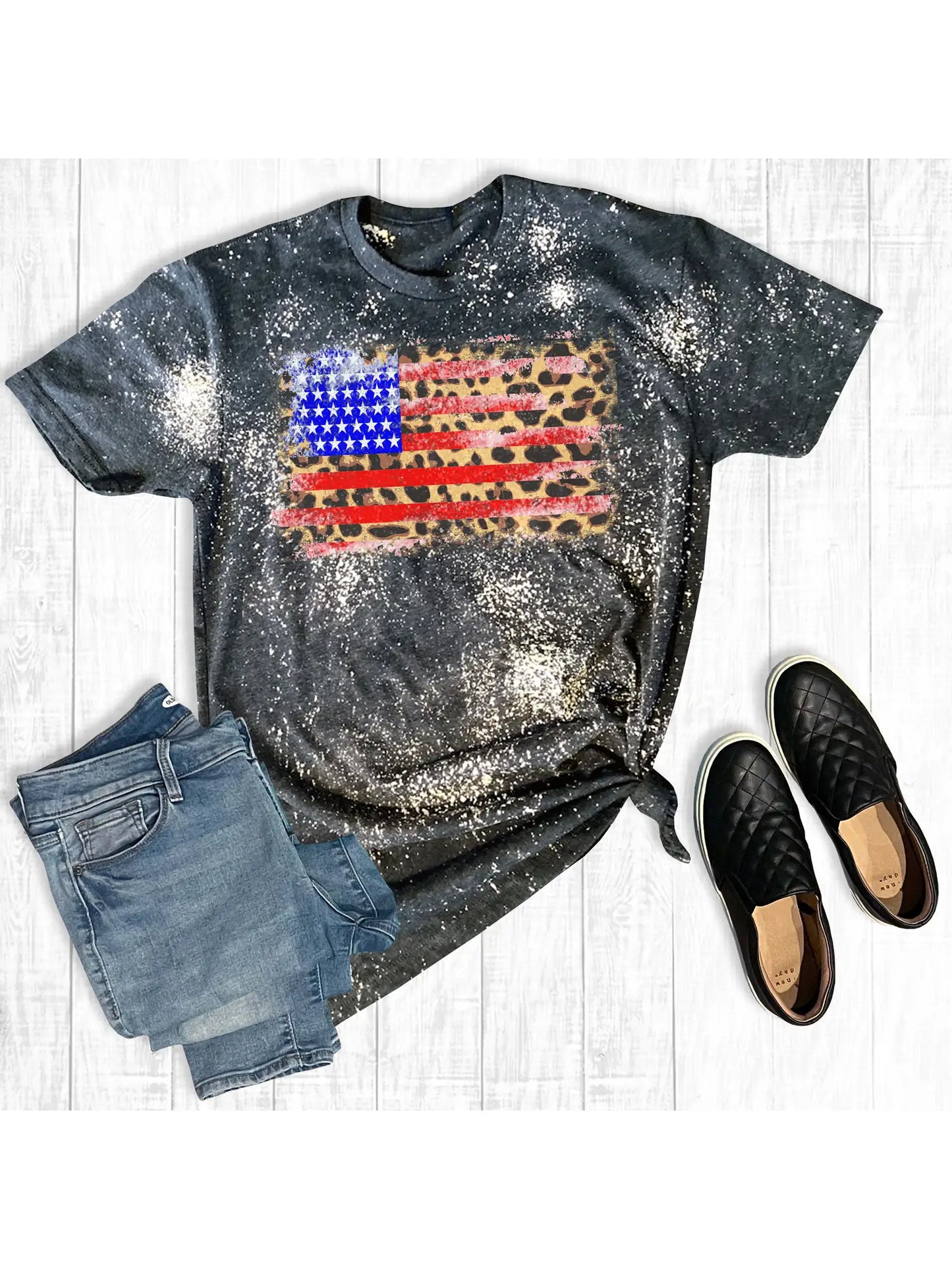 Distressed American Leopard Flag