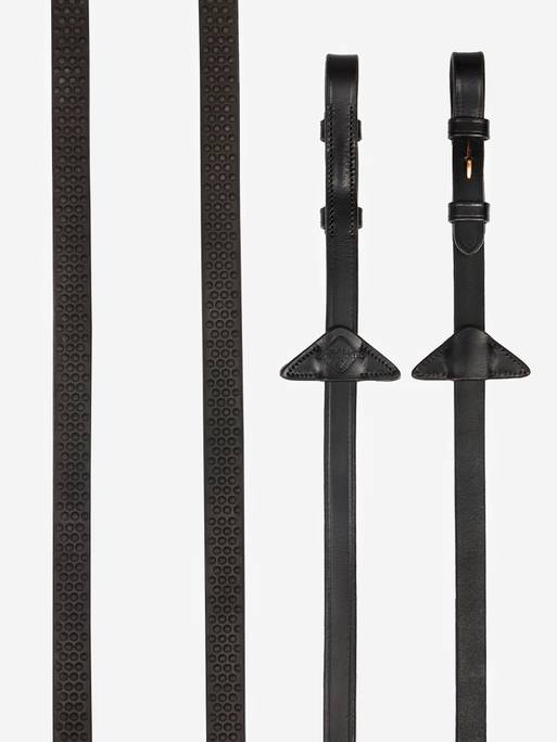 Soft Rubber Reins Brown/Brass